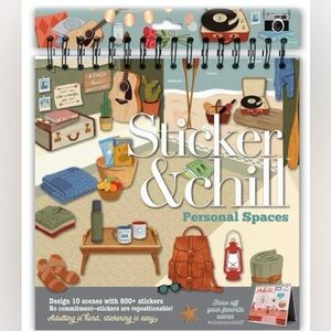 Sticker & Chill Personal Spaces Adult Relaxation  Sticker Book